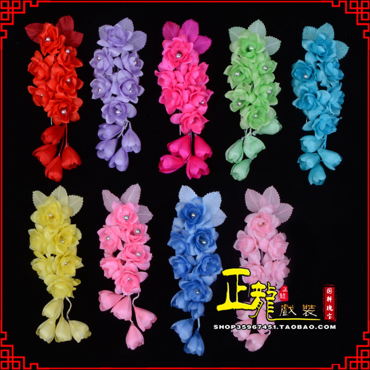 龙里鬓花头饰小花头花 真丝绢花