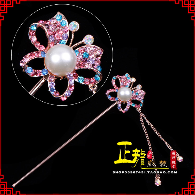 龙里花旦小姐青衣头饰簪子 蝴蝶发簪