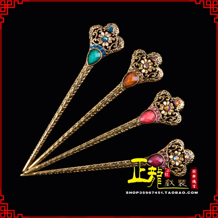 龙里头饰老旦青衣员外夫人簪子 老旦发簪
