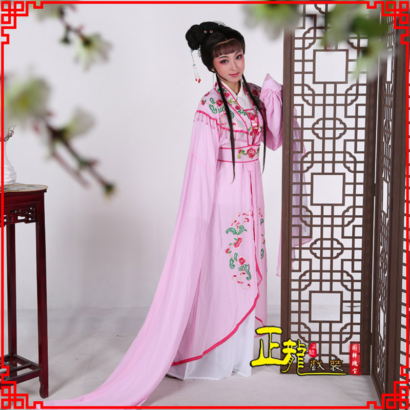 龙里花旦黄梅戏服古装戏服水袖戏剧假云肩长披